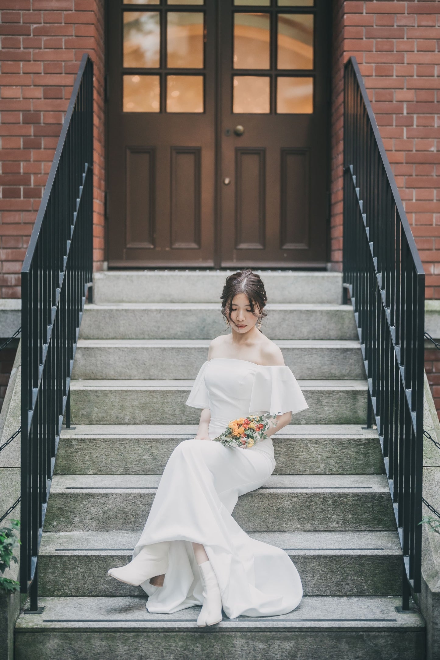 ウェディング ピアス イヤリング｜星(スター) モチーフ｜ビジュー ラインストーン｜2連 ロング｜ゴールド (BC-E54)【結婚式　アクセサリー　ピアス　イヤリング】