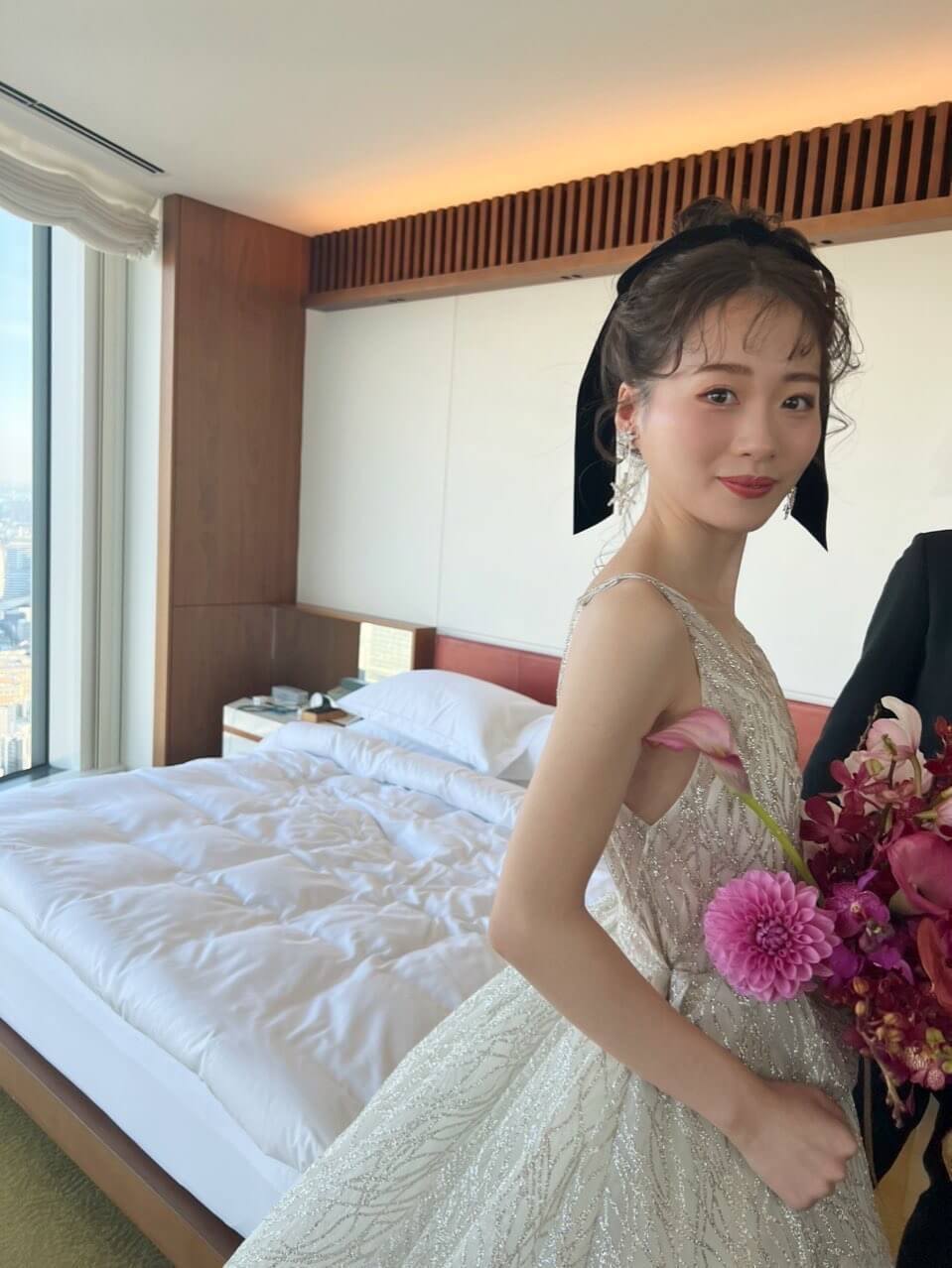 ウェディング ピアス イヤリング｜星(スター) モチーフ｜ビジュー ラインストーン｜2連 ロング｜シルバー (BC-E55)【結婚式　アクセサリー　ピアス　イヤリング】