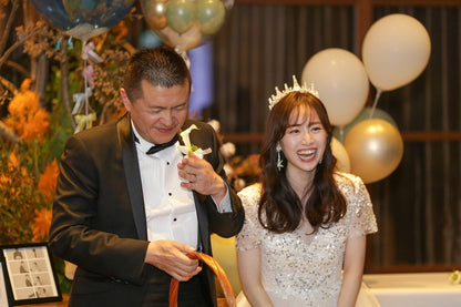 ウェディング ピアス イヤリング｜星(スター) モチーフ｜ビジュー ラインストーン｜2連 ロング｜シルバー (BC-E55)【結婚式　アクセサリー　ピアス　イヤリング】