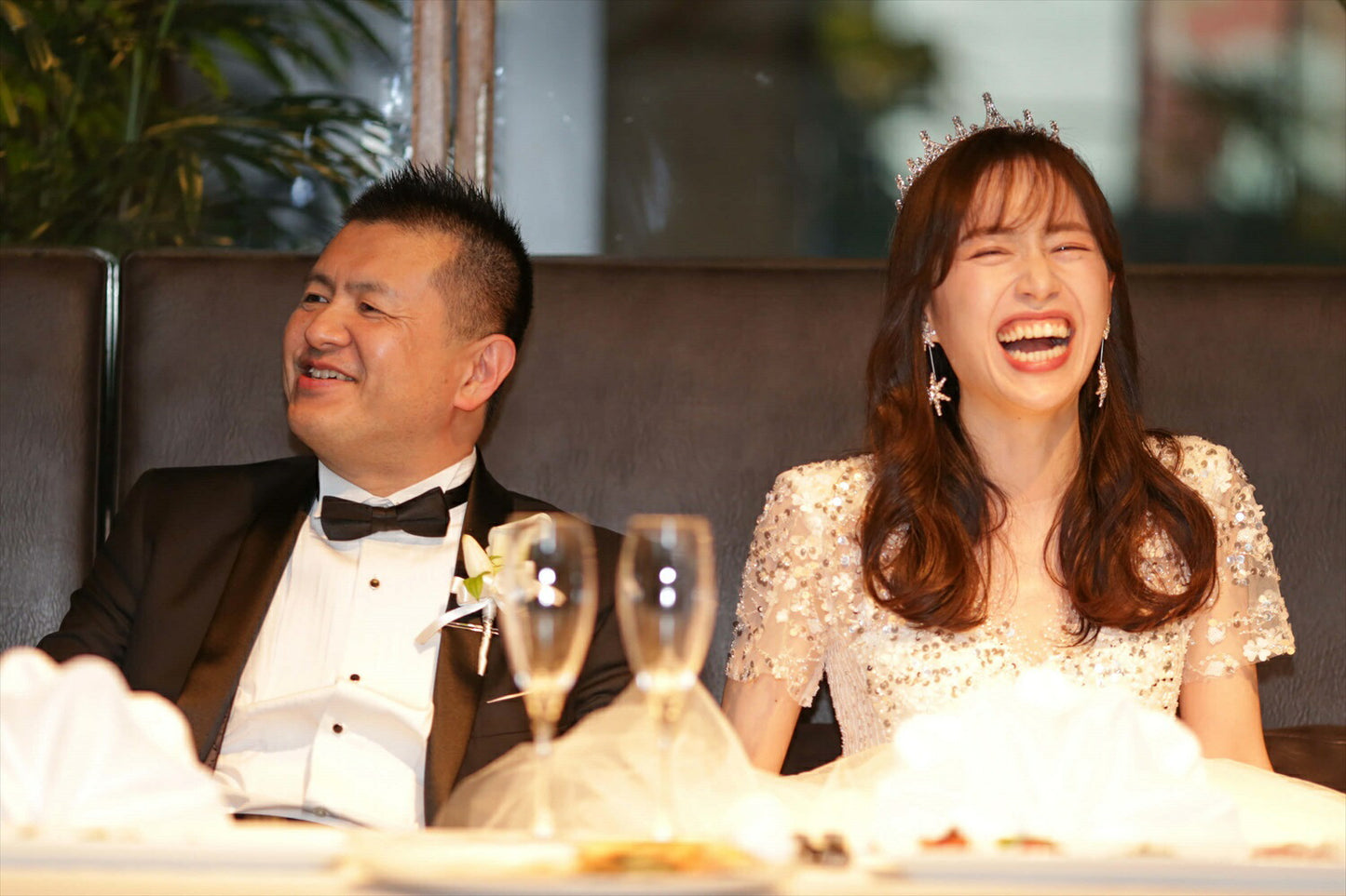 ウェディング ピアス イヤリング｜星(スター) モチーフ｜ビジュー ラインストーン｜2連 ロング｜シルバー (BC-E55)【結婚式　アクセサリー　ピアス　イヤリング】