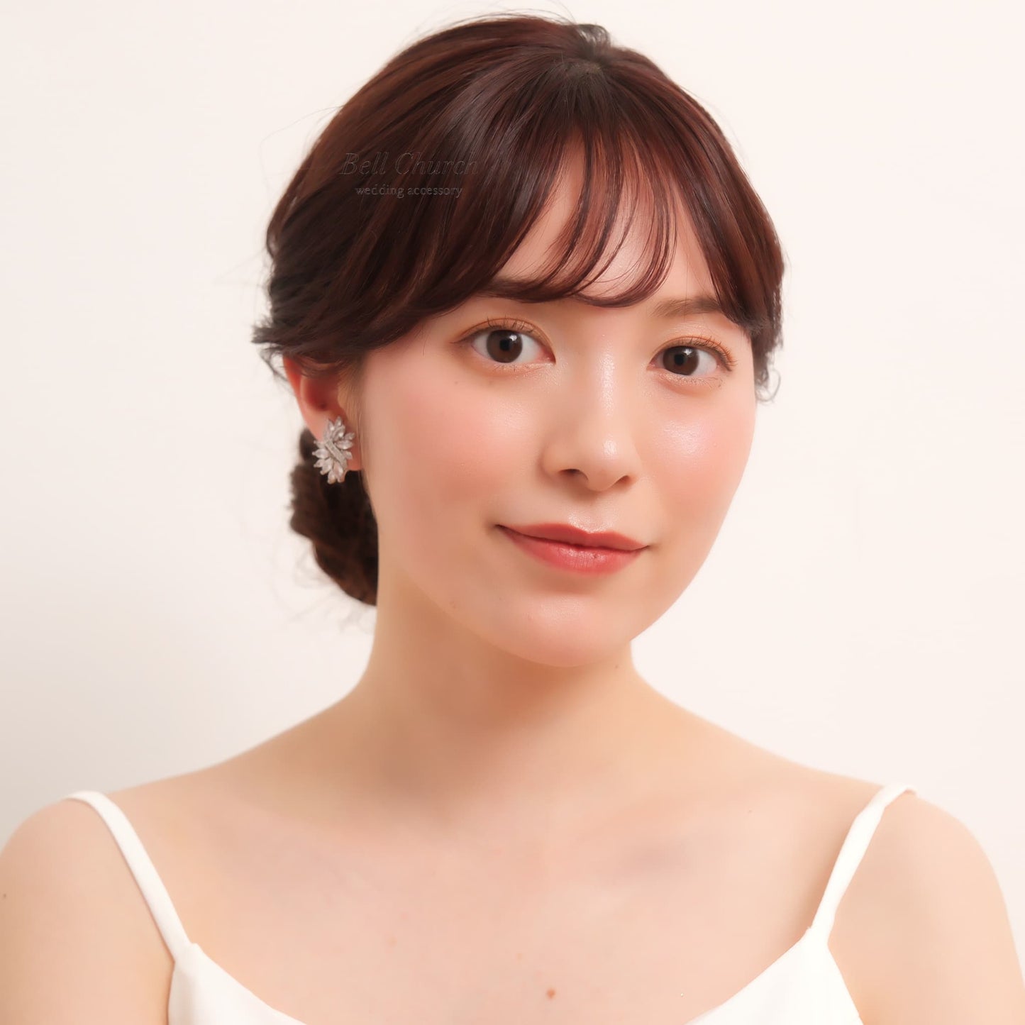 ブライダルピアス　イヤリング |キュービックジルコニア クリスタル｜シルバー (BC-E57)【結婚式　アクセサリー　ピアス　イヤリング】