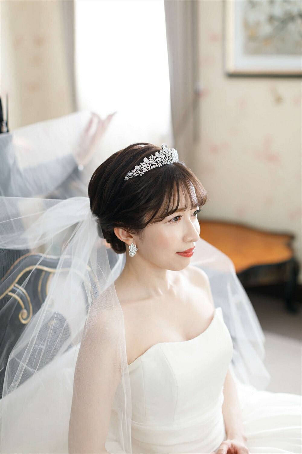 ウェディングピアス　イヤリング |パール キュービックジルコニア (BC-E5)【結婚式　アクセサリー　ピアス　イヤリング】