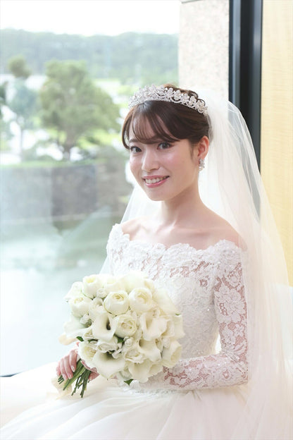 ウェディングピアス　イヤリング |パール キュービックジルコニア (BC-E5)【結婚式　アクセサリー　ピアス　イヤリング】