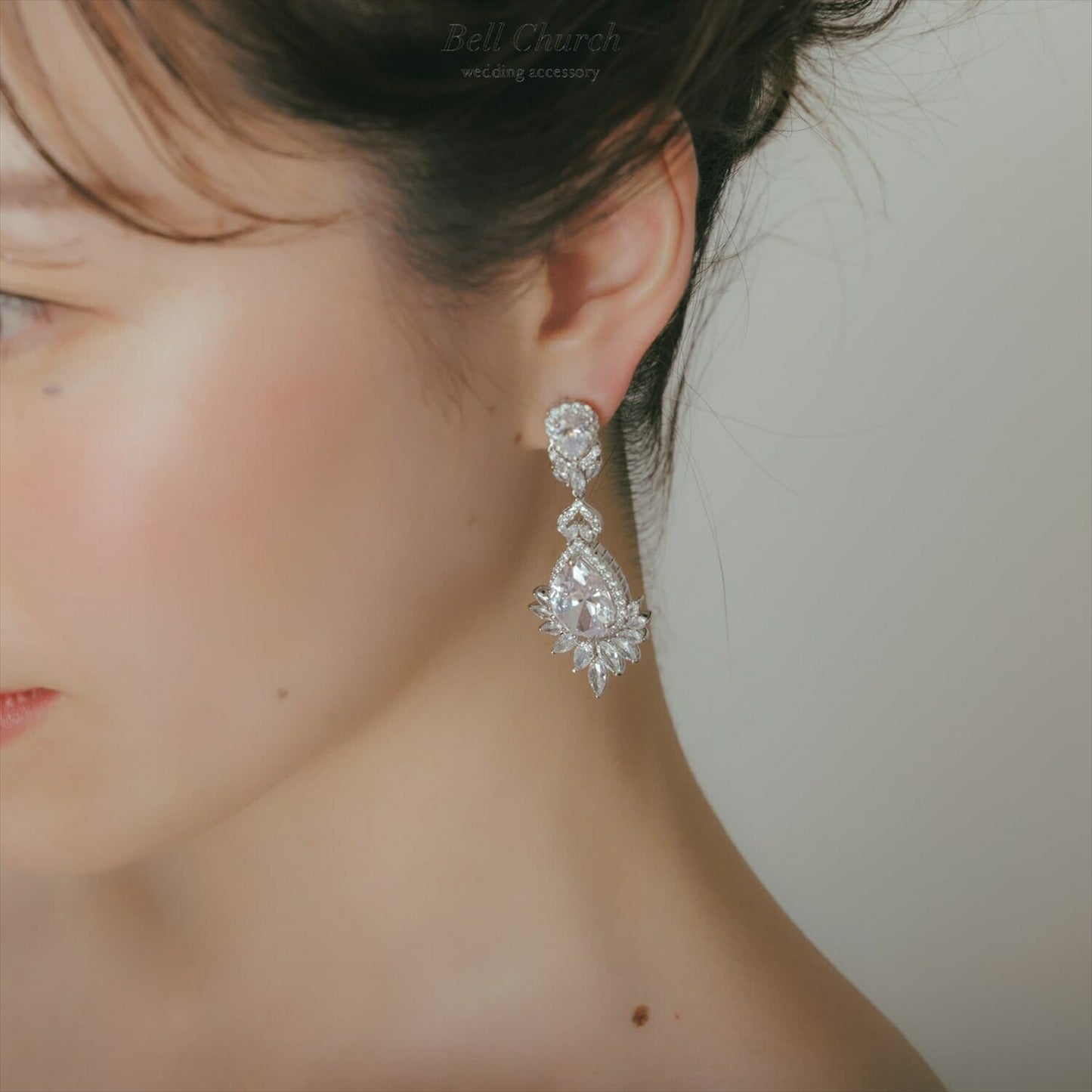 ピアス　イヤリング | キュービックジルコニア | シルバー | (BC-E60)【結婚式　アクセサリー　ピアス　イヤリング】