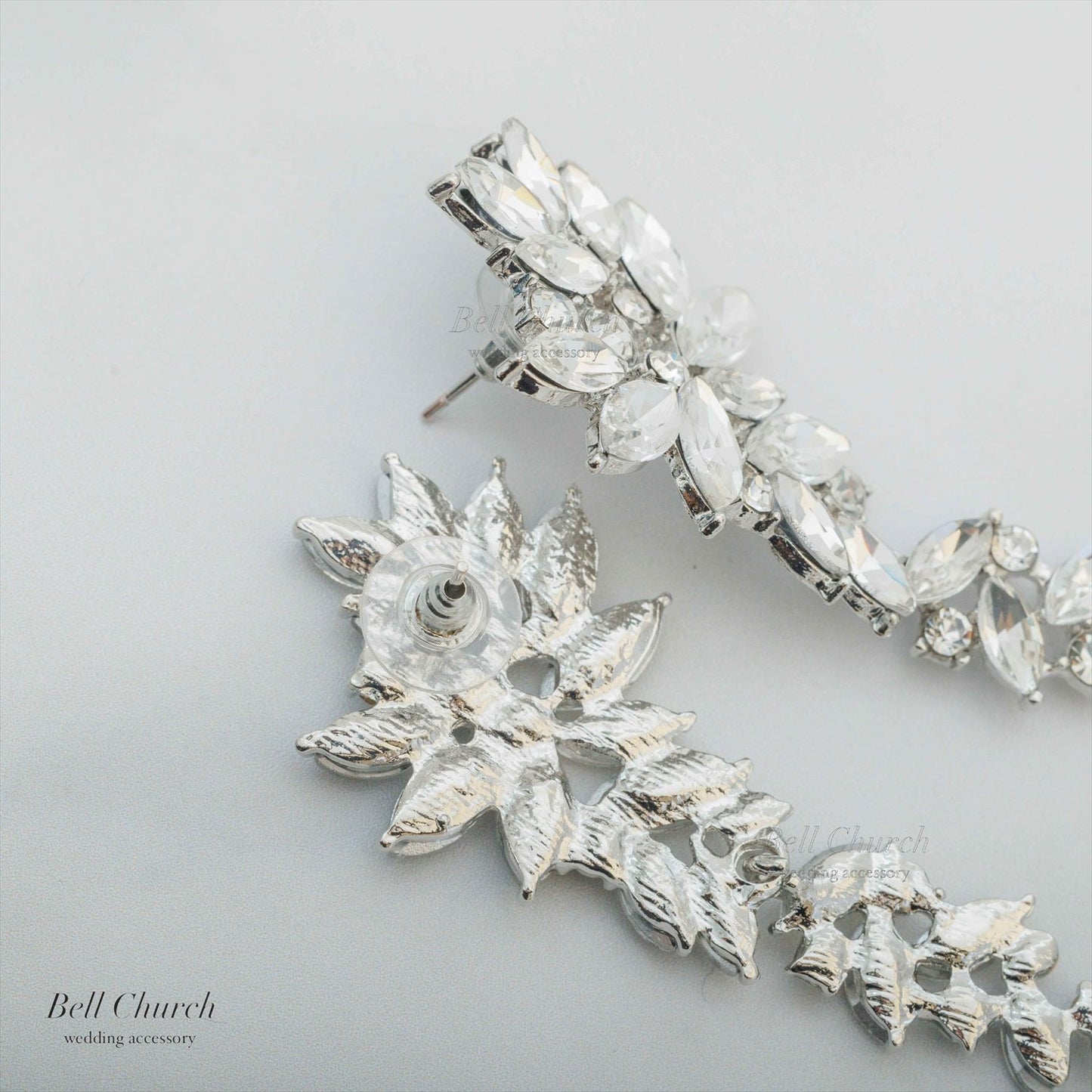 ピアス　イヤリング | キュービックジルコニア | シルバー | (BC-E61)【結婚式　アクセサリー　ピアス　イヤリング】