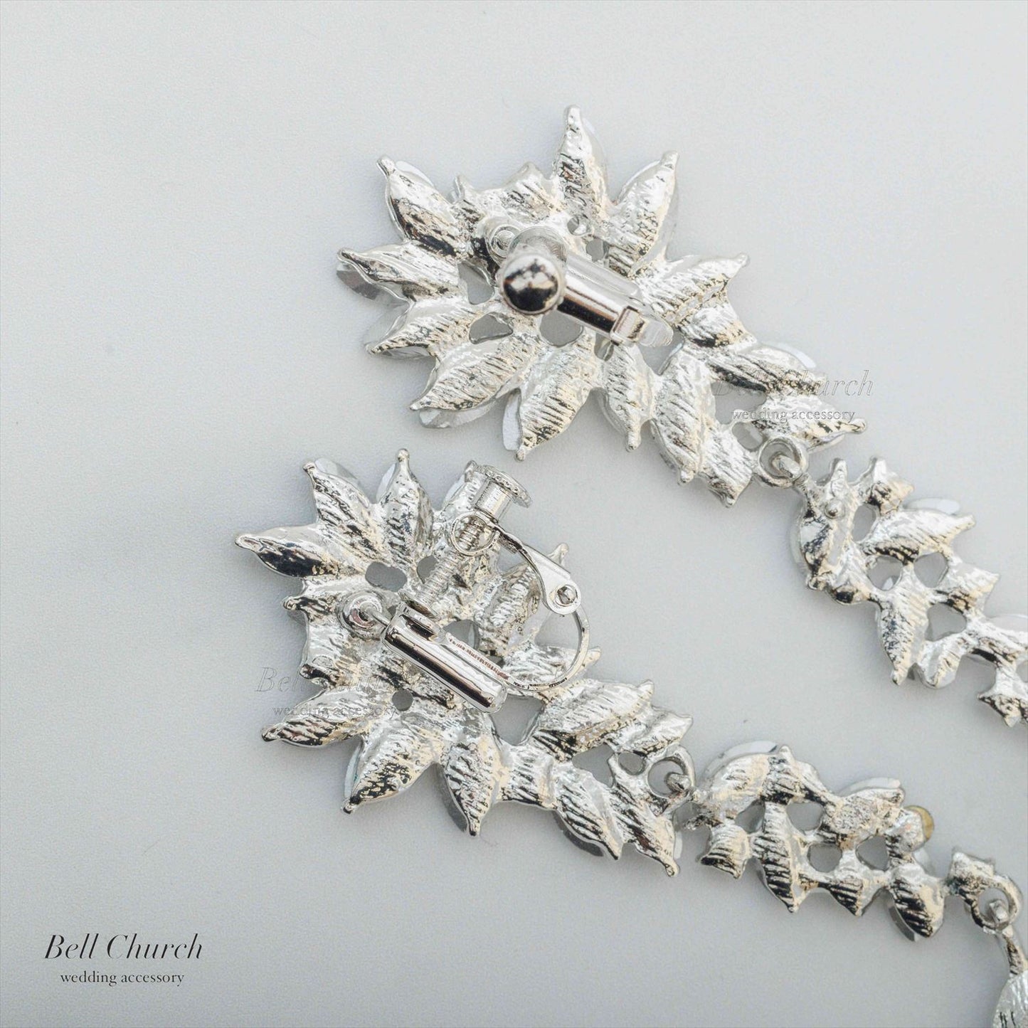 ピアス　イヤリング | キュービックジルコニア | シルバー | (BC-E61)【結婚式　アクセサリー　ピアス　イヤリング】