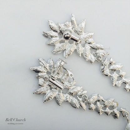 ピアス　イヤリング | キュービックジルコニア | シルバー | (BC-E61)【結婚式　アクセサリー　ピアス　イヤリング】