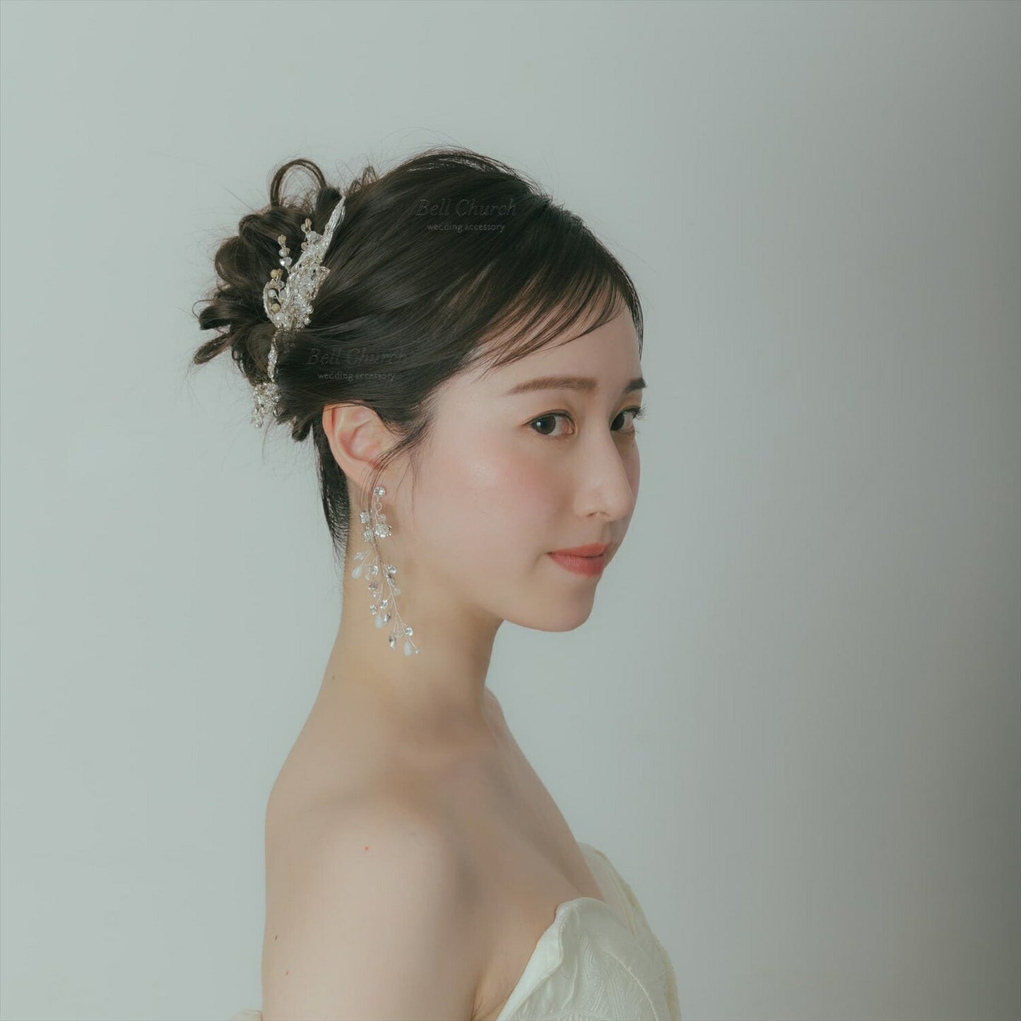 ピアス　イヤリング | 小枝アクセサリー | パール | お花モチーフ | シルバー | (BC-E62)【結婚式　アクセサリー　ピアス　イヤリング】