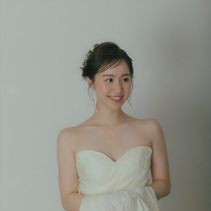 ピアス　イヤリング | 小枝アクセサリー | パール | お花モチーフ | シルバー | (BC-E62)【結婚式　アクセサリー　ピアス　イヤリング】