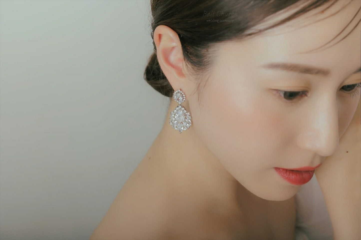 ピアス　イヤリング | キュービックジルコニア | シルバー | (BC-E63)【結婚式　アクセサリー　ピアス　イヤリング】