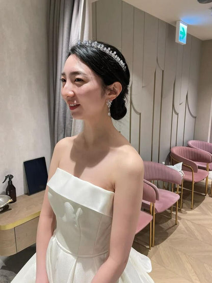 ピアス　イヤリング | キュービックジルコニア | シルバー | (BC-E64)【結婚式　アクセサリー　ピアス　イヤリング】