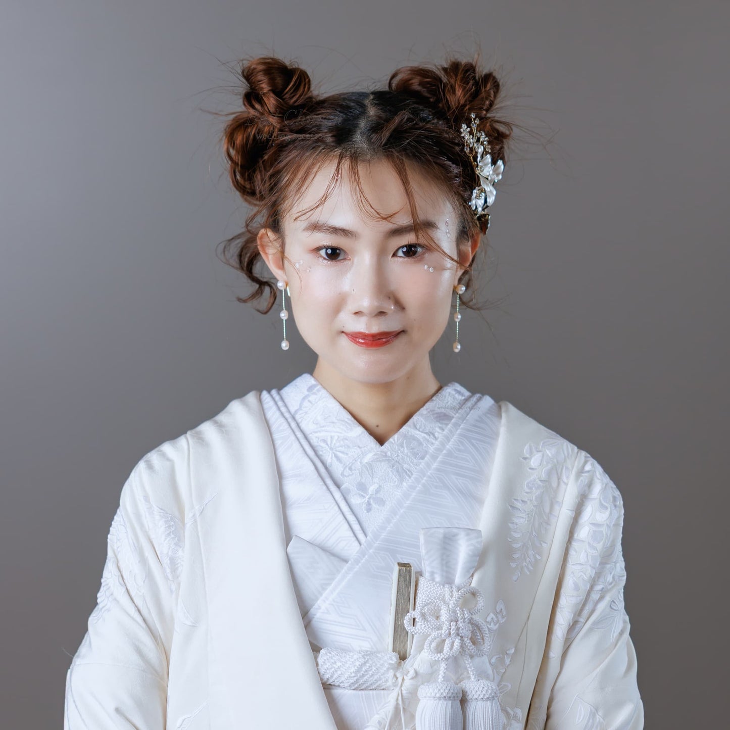 3連パールピアス　イヤリング | バロックパール | ゴールド×ホワイト | (BC-E65)【結婚式　アクセサリー　ピアス　イヤリング】