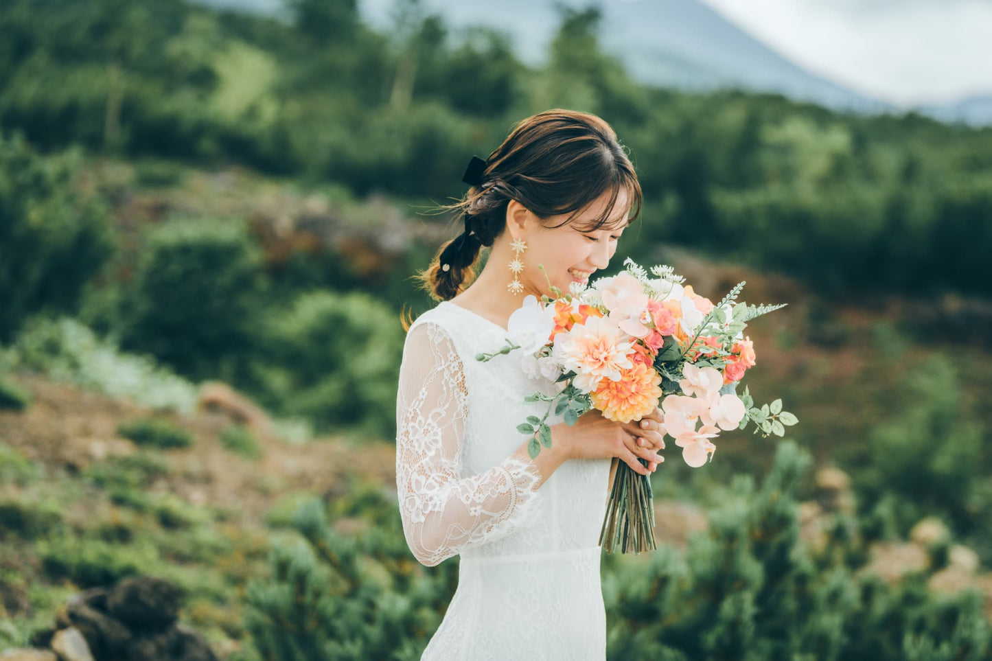 ピアス　イヤリング | ジルコニア　パール | 星モチーフ | ゴールド | (BC-E68)【結婚式　アクセサリー　ピアス　イヤリング】