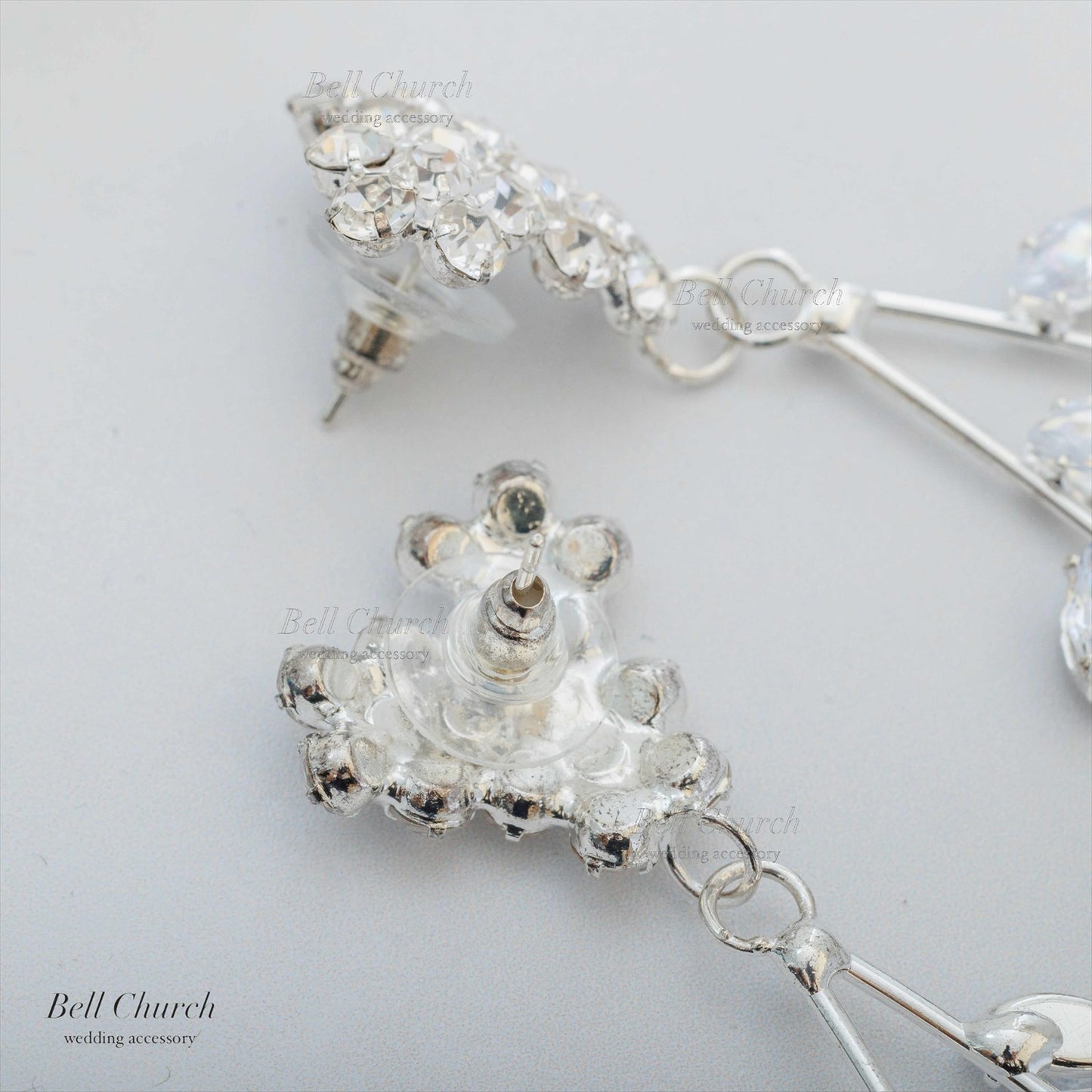 ピアス　イヤリング | ジルコニア | お花モチーフ | シルバー | (BC-E71)【結婚式　アクセサリー　ピアス　イヤリング】