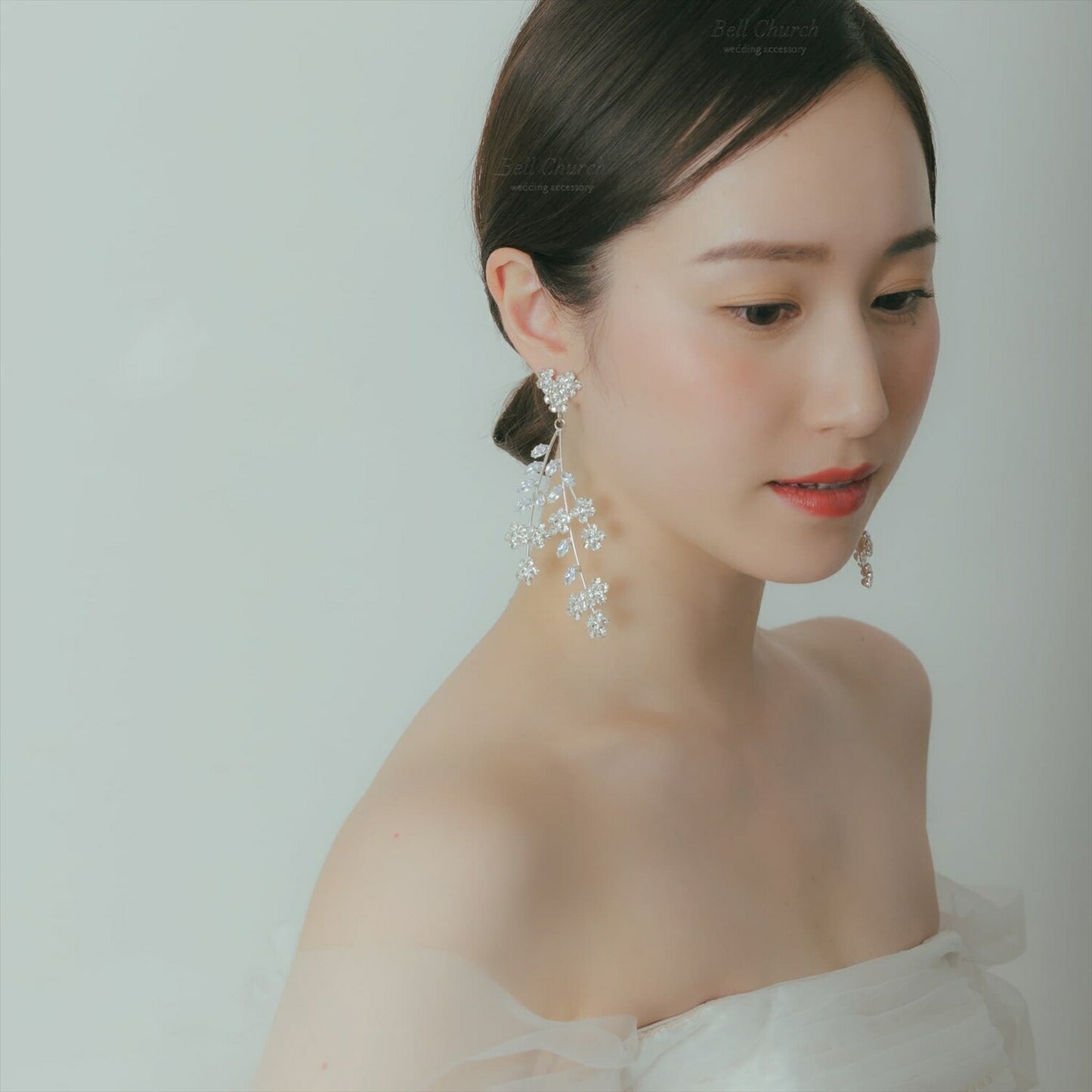 ピアス　イヤリング | ジルコニア | お花モチーフ | シルバー | (BC-E71)【結婚式　アクセサリー　ピアス　イヤリング】