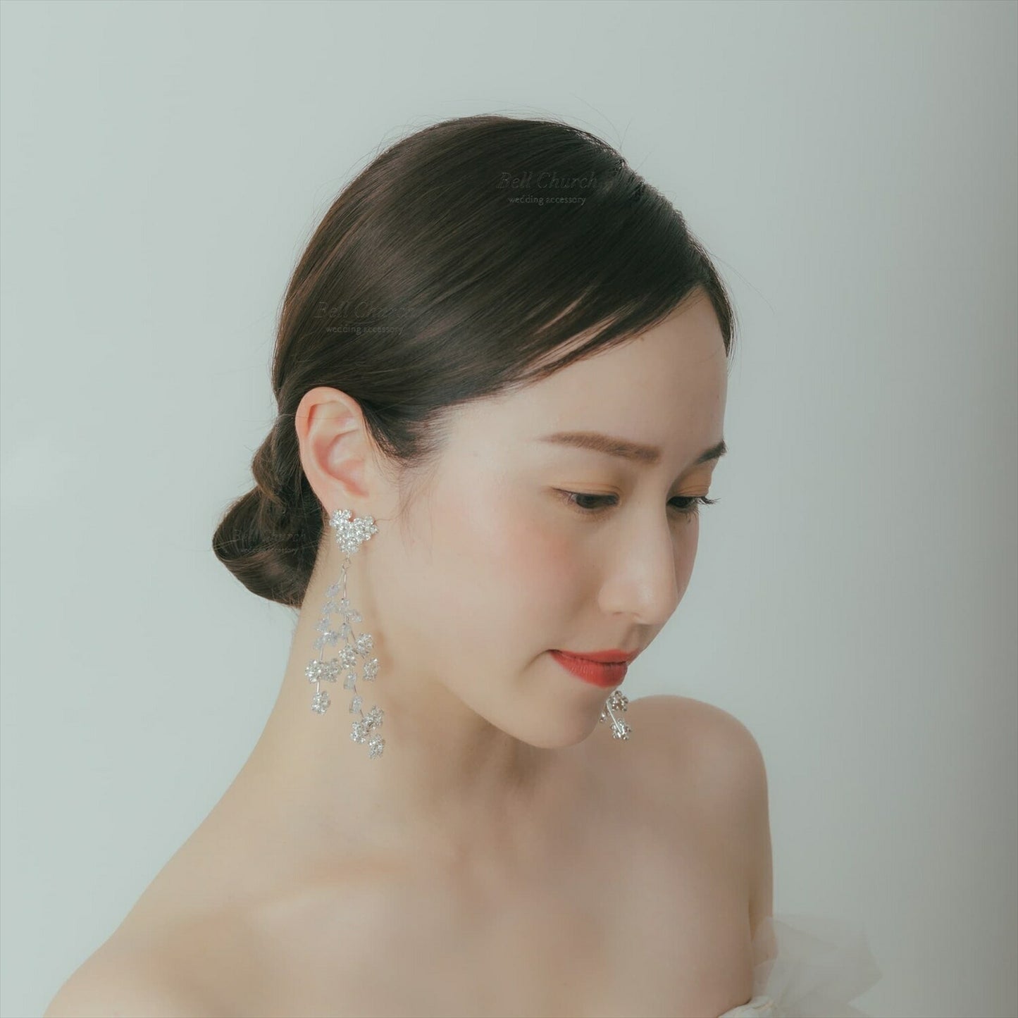 ピアス　イヤリング | ジルコニア | お花モチーフ | シルバー | (BC-E71)【結婚式　アクセサリー　ピアス　イヤリング】