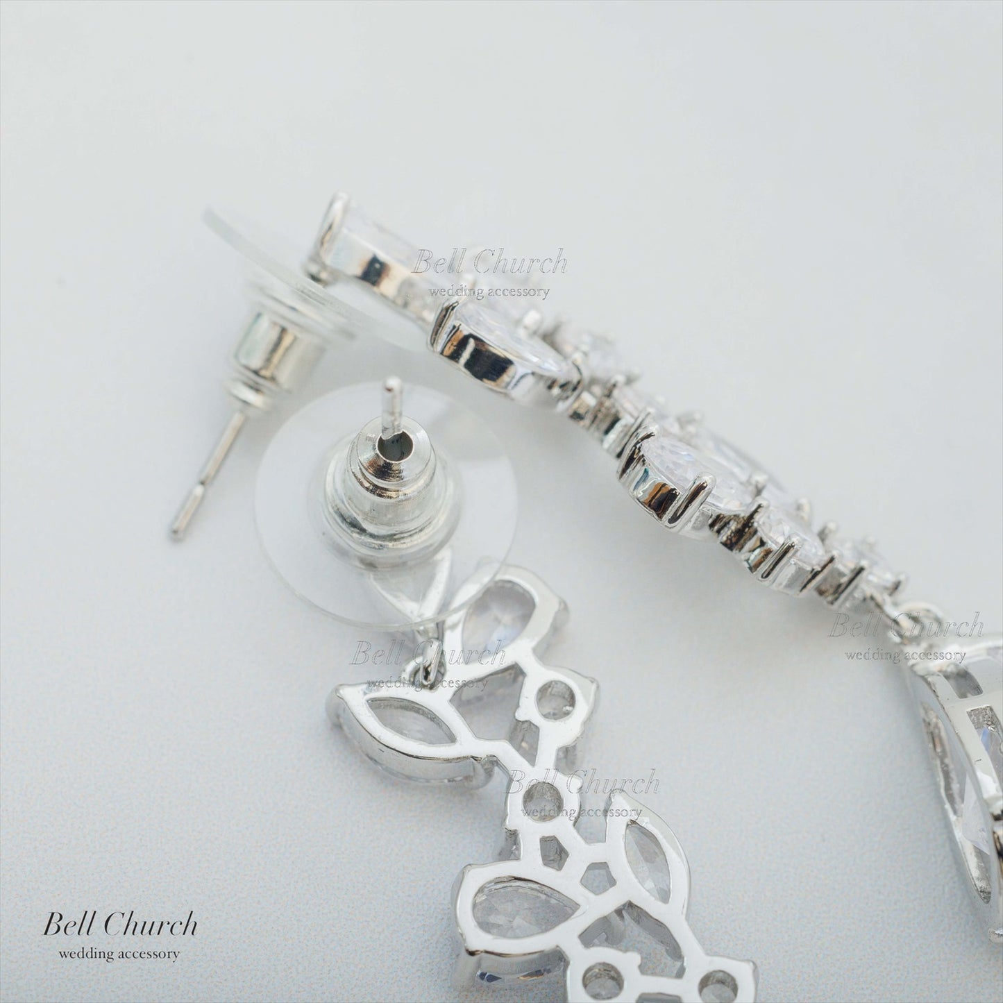 ピアス　イヤリング | キュービックジルコニア | シルバー | (BC-E73)【結婚式　アクセサリー　ピアス　イヤリング】