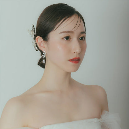 ピアス　イヤリング | キュービックジルコニア | シルバー | (BC-E73)【結婚式　アクセサリー　ピアス　イヤリング】