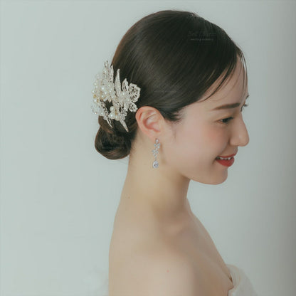 ピアス　イヤリング | キュービックジルコニア | シルバー | (BC-E73)【結婚式　アクセサリー　ピアス　イヤリング】