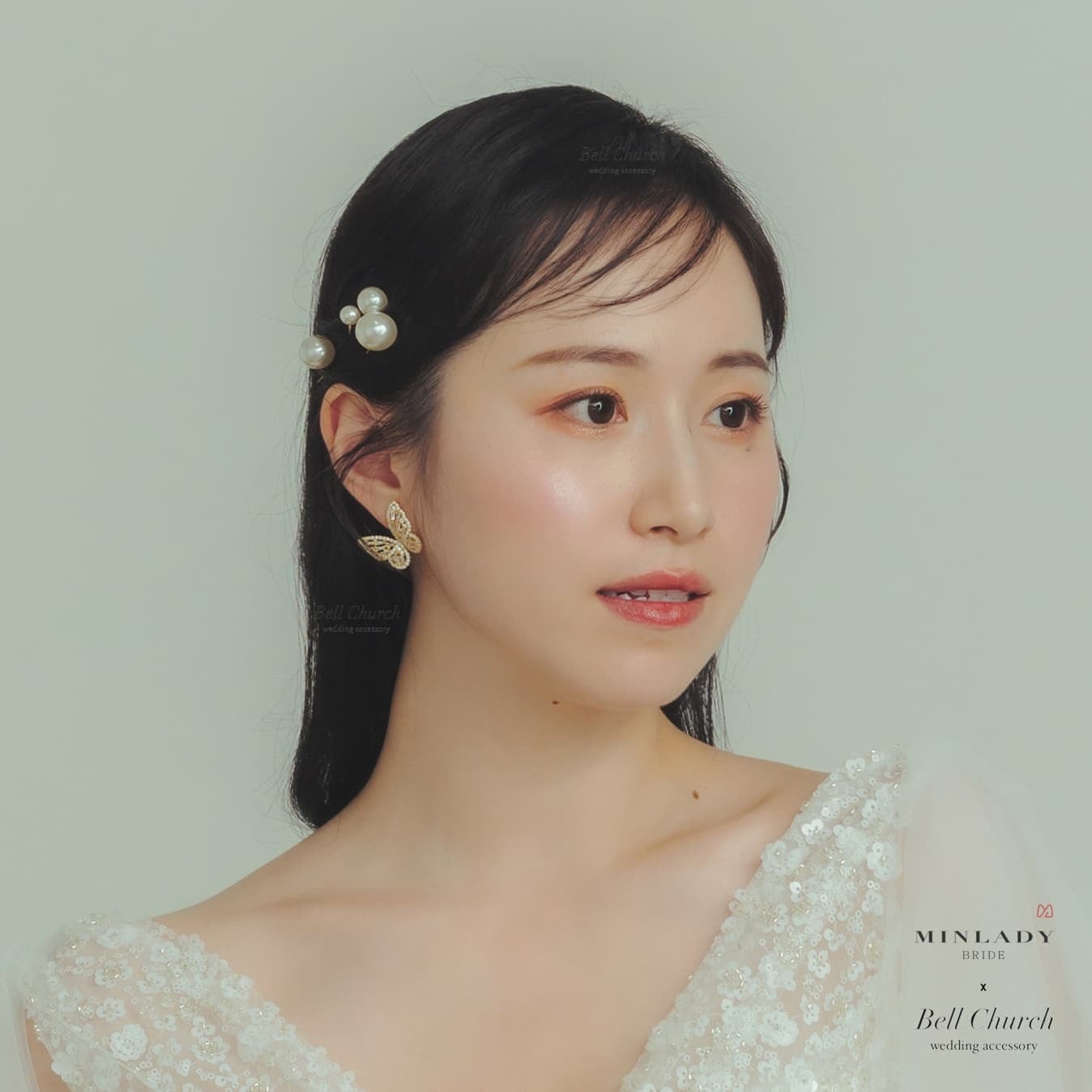 ピアス　イヤリング | ジルコニア | 蝶モチーフ | ゴールド | (BC-E76)【結婚式　アクセサリー　ピアス　イヤリング】