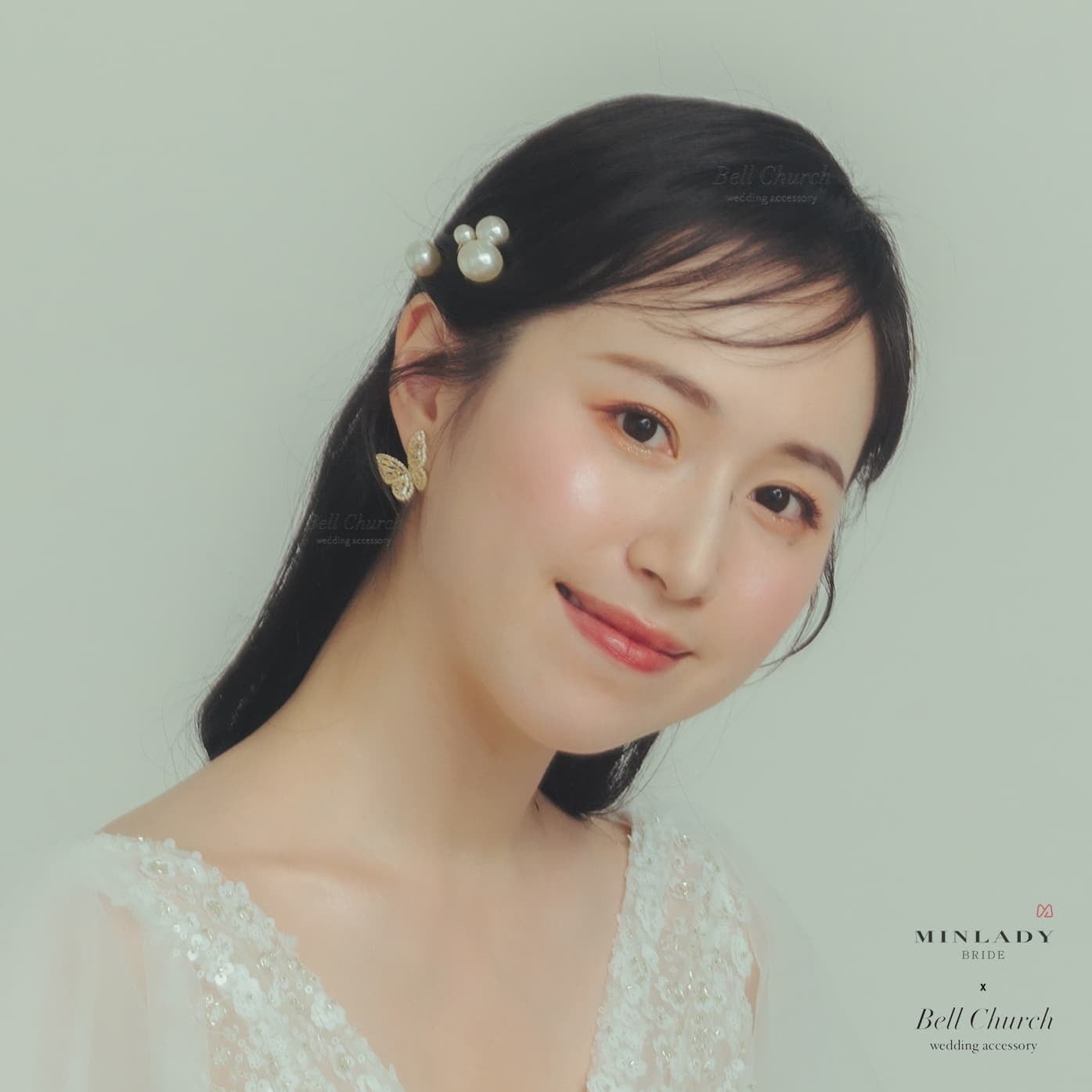 ピアス　イヤリング | ジルコニア | 蝶モチーフ | ゴールド | (BC-E76)【結婚式　アクセサリー　ピアス　イヤリング】