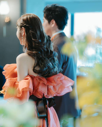 ピアス　イヤリング | キュービックジルコニア | フラワーモチーフ | ゴールド | (BC-E77)【結婚式　アクセサリー　ピアス　イヤリング】