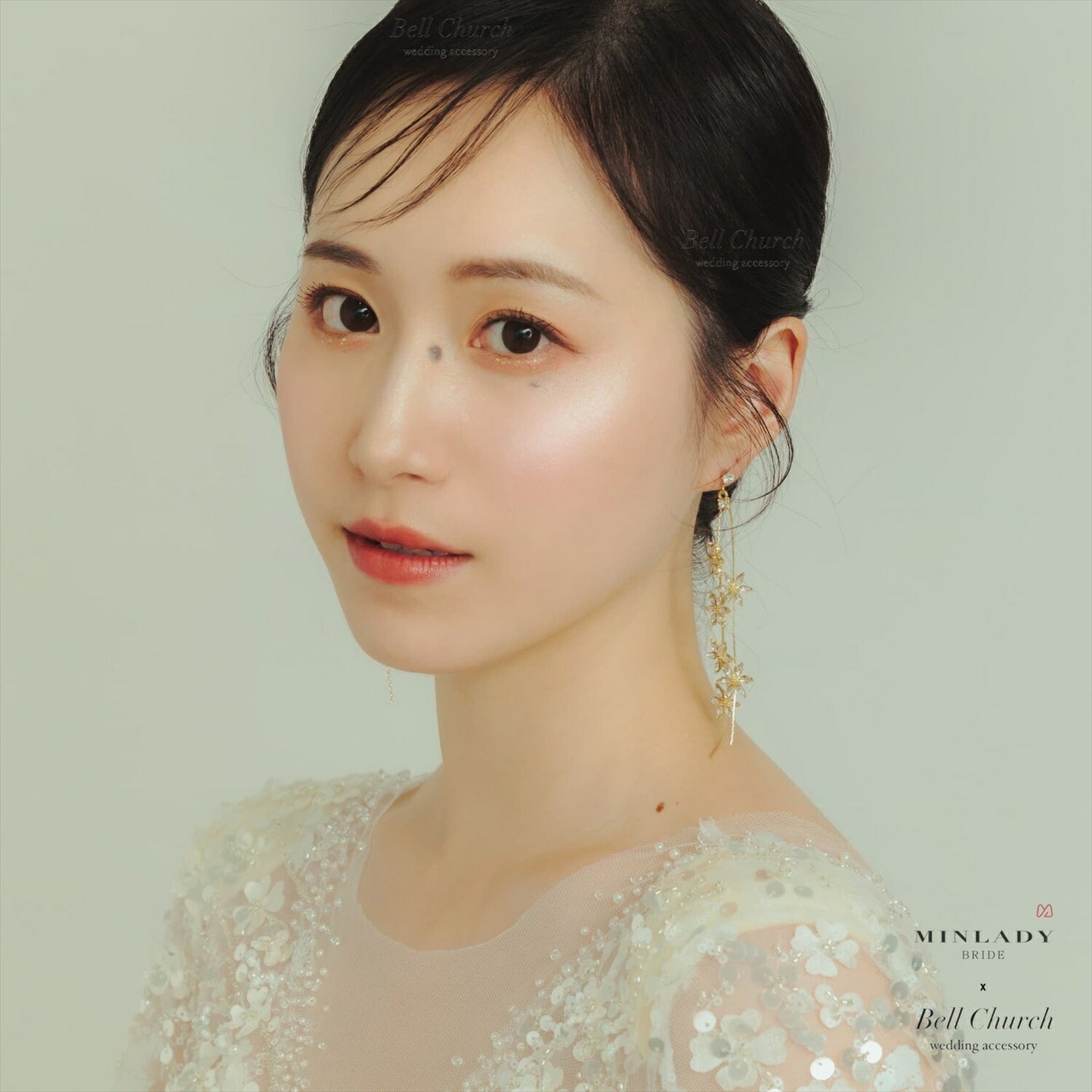 ピアス　イヤリング | キュービックジルコニア | フラワーモチーフ | ゴールド | (BC-E77)【結婚式　アクセサリー　ピアス　イヤリング】