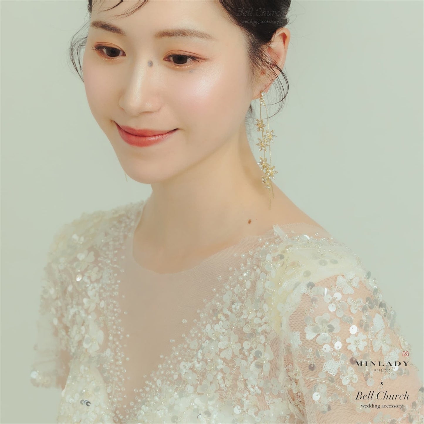 ピアス　イヤリング | キュービックジルコニア | フラワーモチーフ | ゴールド | (BC-E77)【結婚式　アクセサリー　ピアス　イヤリング】