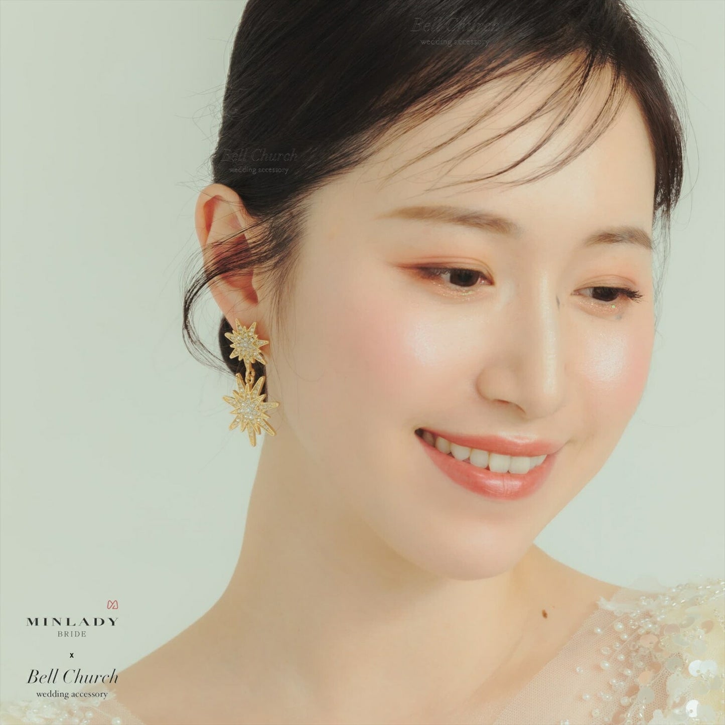 ピアス　イヤリング | ジルコニア | 星モチーフ | ゴールド | (BC-E79)【結婚式　アクセサリー　ピアス　イヤリング】