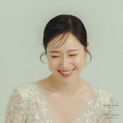 ピアス　イヤリング | ジルコニア | 星モチーフ | ゴールド | (BC-E79)【結婚式　アクセサリー　ピアス　イヤリング】