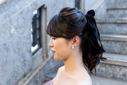 ウェディングピアス　イヤリング |パール キュービックジルコニア (BC-E7)【結婚式　アクセサリー　ピアス　イヤリング】