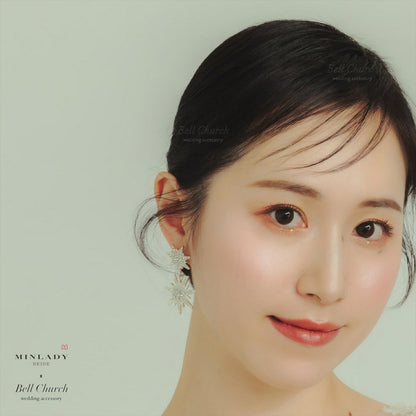 ピアス　イヤリング | ジルコニア | 星モチーフ | シルバー | (BC-E80)【結婚式　アクセサリー　ピアス　イヤリング】