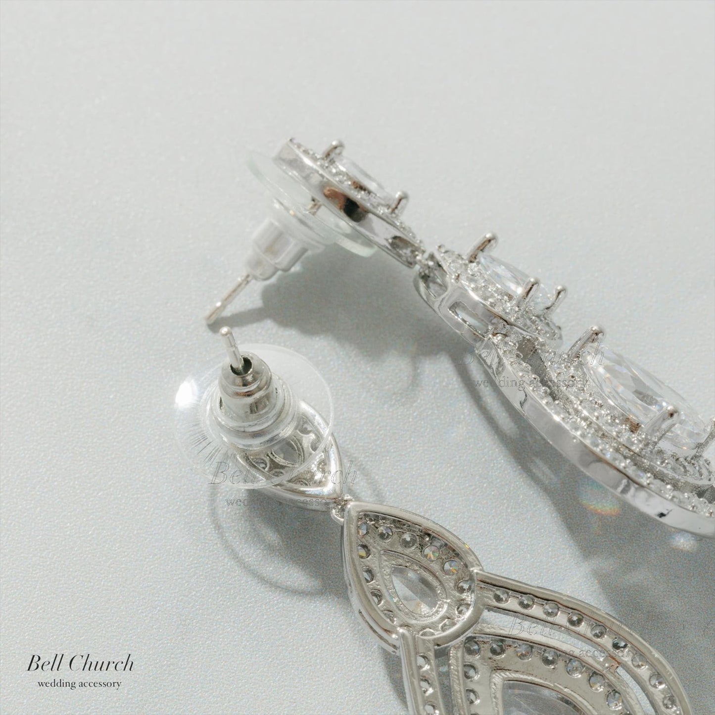 ピアス　イヤリング | キュービックジルコニア | シルバー | (BC-E82)【結婚式　アクセサリー　ピアス　イヤリング】
