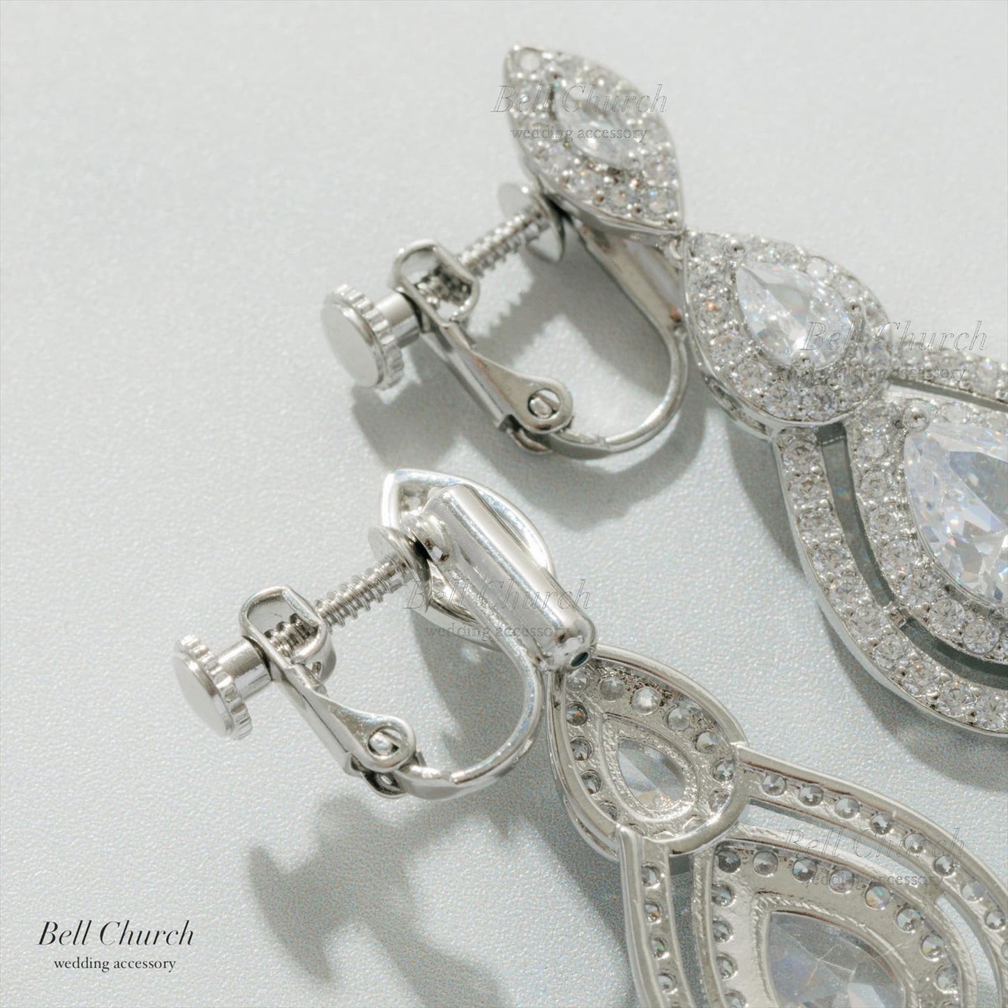 ピアス　イヤリング | キュービックジルコニア | シルバー | (BC-E82)【結婚式　アクセサリー　ピアス　イヤリング】