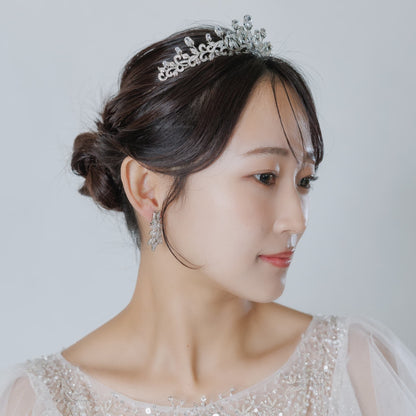 ウェディングピアス イヤリング｜ジルコニア｜シルバー(BC-E89)【結婚式　アクセサリー　ピアス　イヤリング】