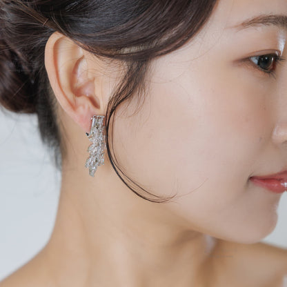 ウェディングピアス イヤリング｜ジルコニア｜シルバー(BC-E89)【結婚式　アクセサリー　ピアス　イヤリング】