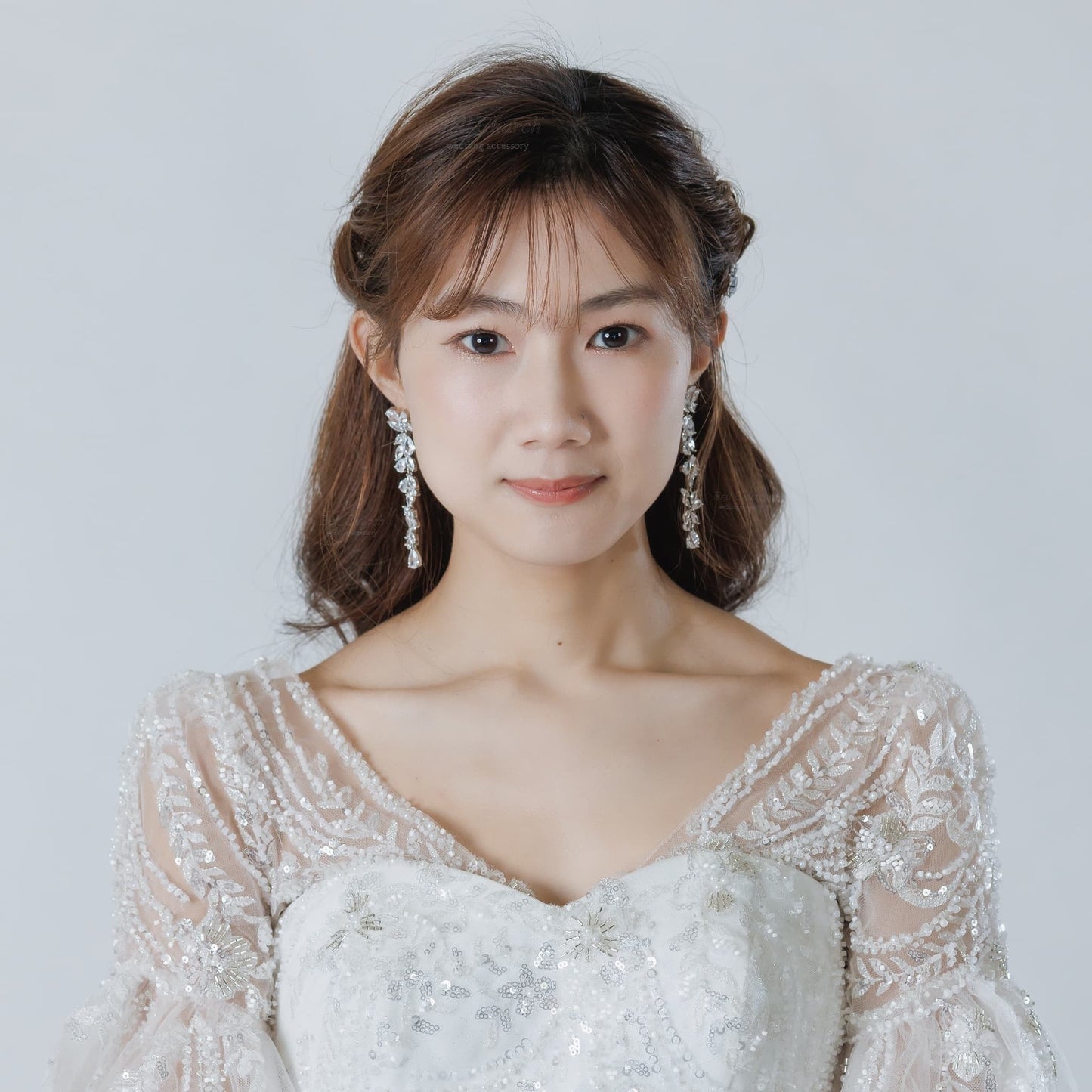 ウェディングピアス イヤリング｜ジルコニア｜シルバー(BC-E99)【結婚式　アクセサリー　ピアス　イヤリング】