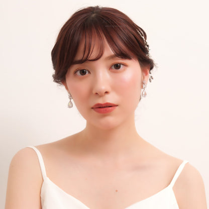 ウェディングピアス　イヤリング |クリスタル キュービックジルコニア (BC-E9)【結婚式　アクセサリー　ピアス　イヤリング】