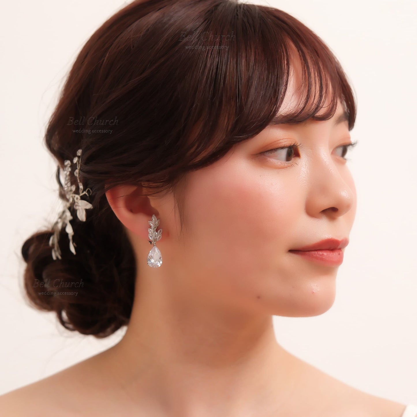 ウェディングピアス　イヤリング |クリスタル キュービックジルコニア (BC-E9)【結婚式　アクセサリー　ピアス　イヤリング】