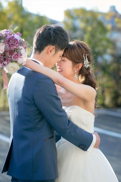 ヘッドピース パール お花モチーフ (BC-H11)｜ウェディングアクセサリー【結婚式　アクセサリー　ヘッドドレス　ヘアアクセサリー】