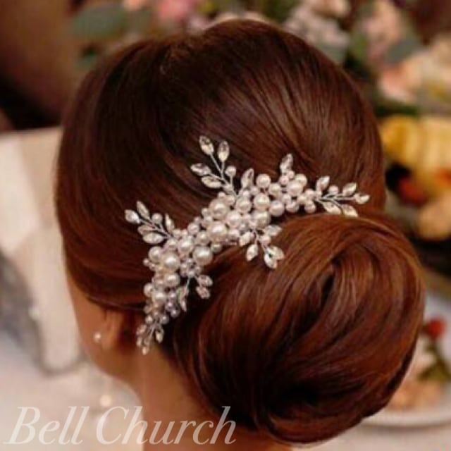 コーム パール & ビジュー(BC-H12)｜ウェディングアクセサリー【結婚式　アクセサリー　ヘッドドレス　ヘアアクセサリー】