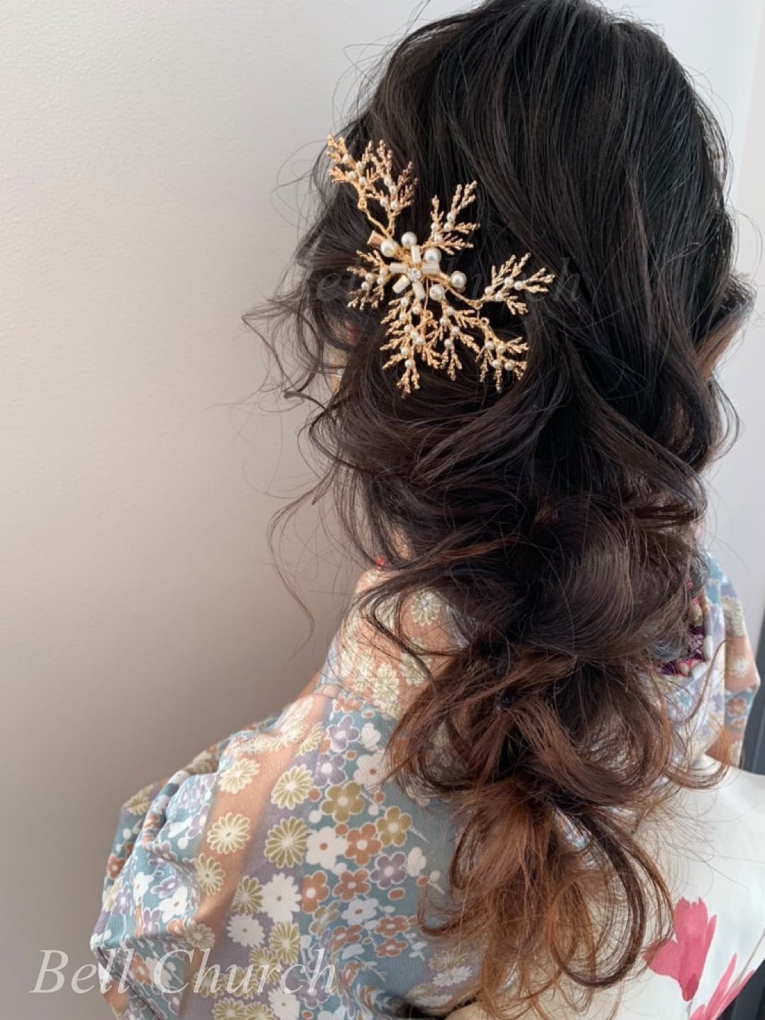 ヘッドドレス パールとビーズ ヘアクリップ  (BC-H19)｜ウェディングアクセサリー【結婚式　アクセサリー　ヘッドドレス　ヘアアクセサリー】