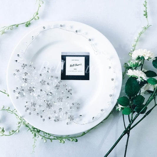 ヘッドドレス カチューム ビジュー & クリスタル シルバー (BC-H1)｜ウェディングアクセサリー / ウェディングカチューシャ【結婚式　アクセサリー　ヘッドドレス　ヘアアクセサリー】