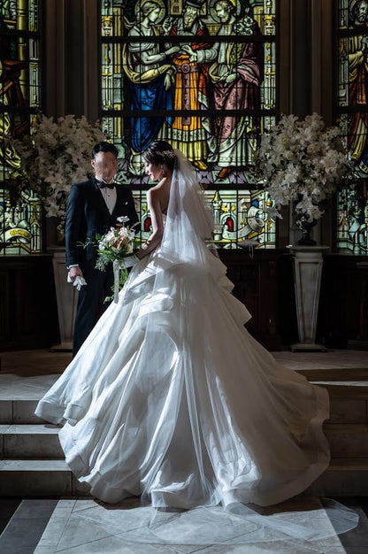 ヘッドドレス ビジューとクリスタル シルバー (BC-H26)｜ウェディングアクセサリー【結婚式　アクセサリー　ヘッドドレス　ヘアアクセサリー】