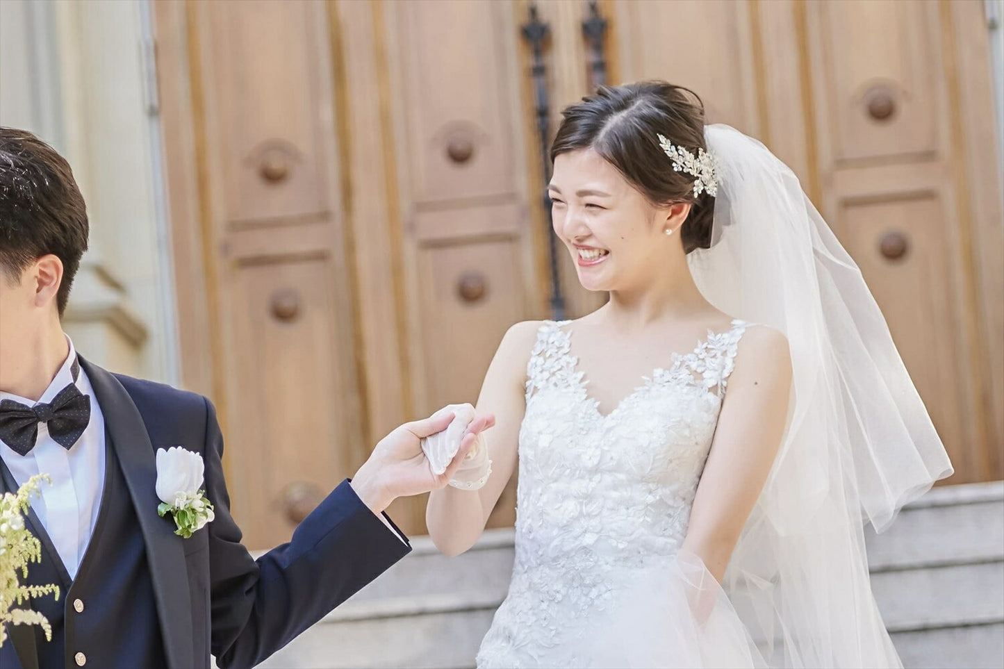 ヘッドドレス ビジューとクリスタル シルバー (BC-H26)｜ウェディングアクセサリー【結婚式　アクセサリー　ヘッドドレス　ヘアアクセサリー】