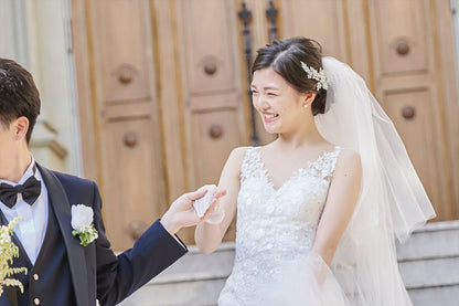 ヘッドドレス ビジューとクリスタル シルバー (BC-H26)｜ウェディングアクセサリー【結婚式　アクセサリー　ヘッドドレス　ヘアアクセサリー】