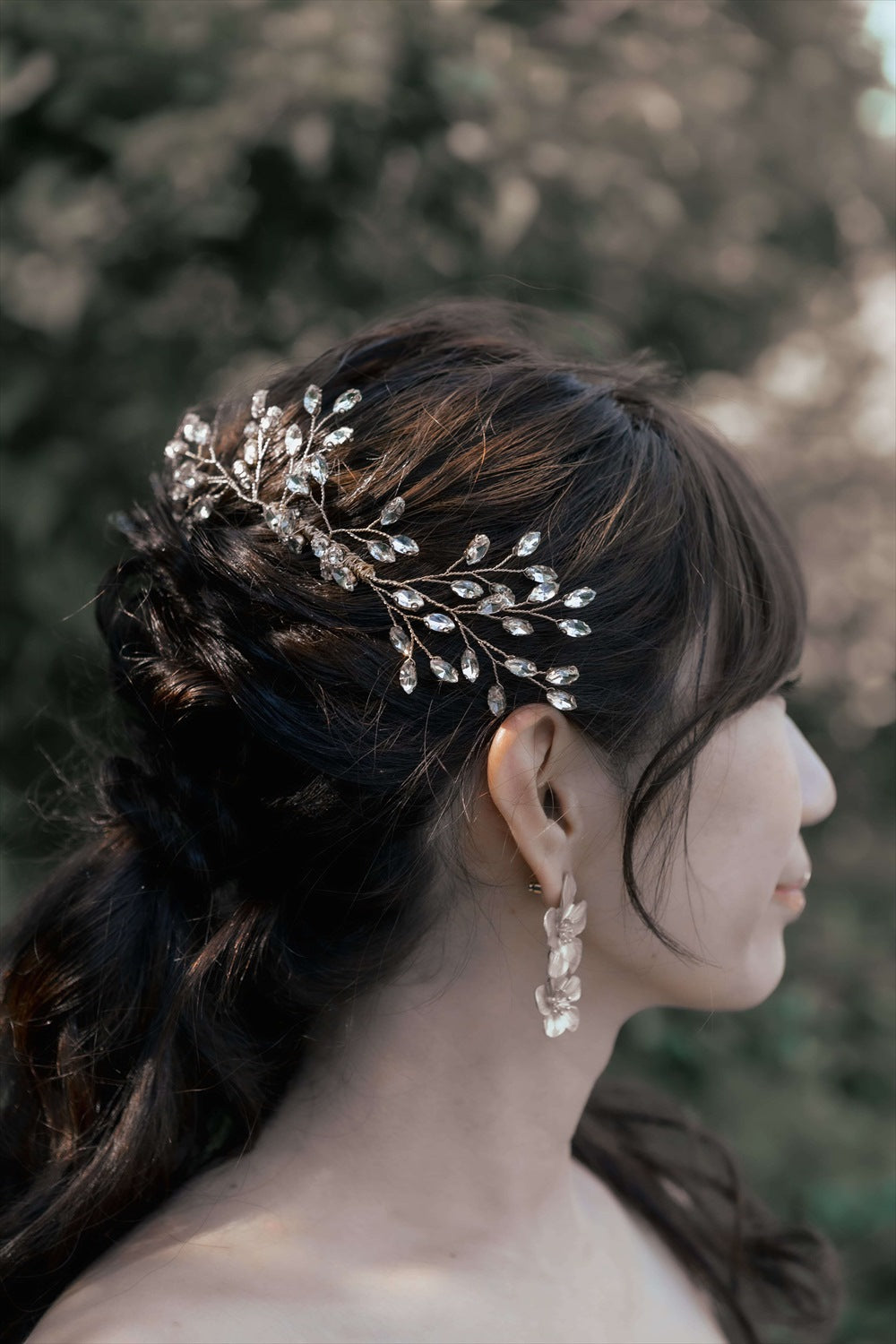 ヘアコーム　小枝ヘッドドレス　ラインストーン　ゴールド (BC-H27)｜ブライダルアクセサリー【結婚式　アクセサリー　ヘッドドレス　ヘアアクセサリー】