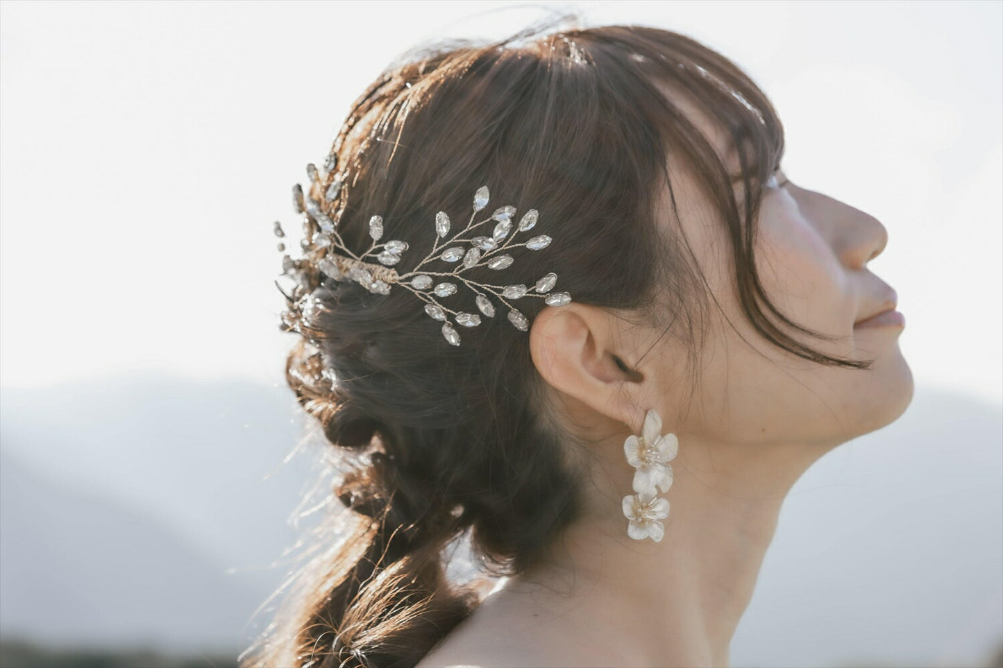 ヘアコーム　小枝ヘッドドレス　ラインストーン　ゴールド (BC-H27)｜ブライダルアクセサリー【結婚式　アクセサリー　ヘッドドレス　ヘアアクセサリー】