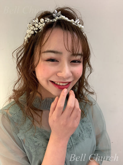 小枝アクセサリー カチューム パール & ビジュー (BC-H2)｜ウェディングアクセサリー【結婚式　アクセサリー　ヘッドドレス　ヘアアクセサリー】