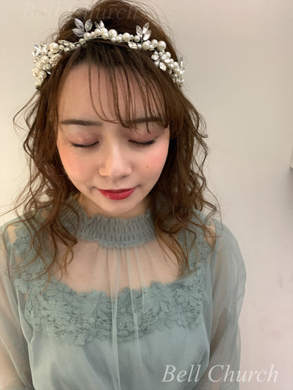 小枝アクセサリー カチューム パール & ビジュー (BC-H2)｜ウェディングアクセサリー【結婚式　アクセサリー　ヘッドドレス　ヘアアクセサリー】